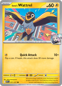 Iono's Wattrel Ascended Heroes card