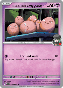 Team Rocket's Exeggcute Ascended Heroes card