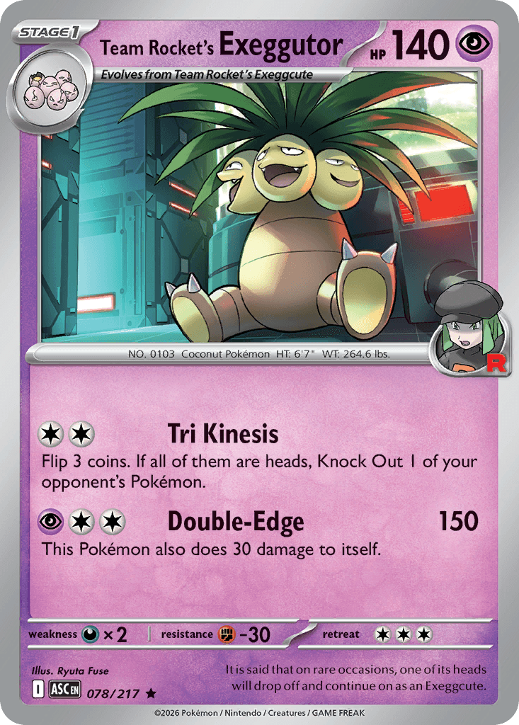 Team Rocket's Exeggutor Ascended Heroes card