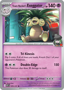 Team Rocket's Exeggutor Ascended Heroes card