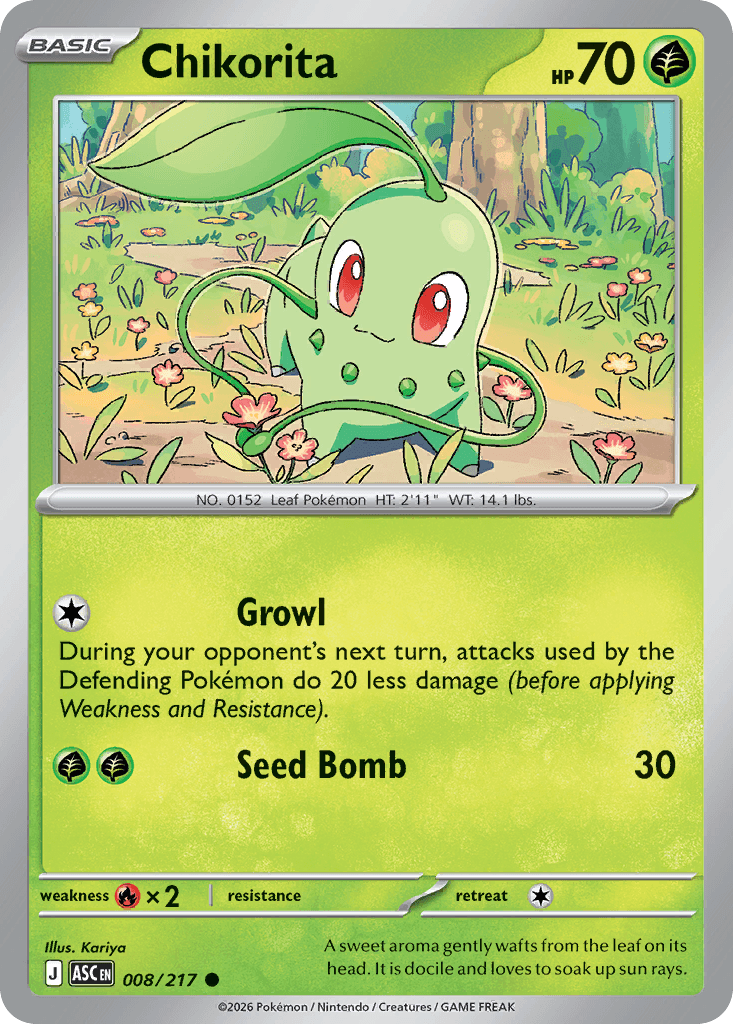 Chikorita Ascended Heroes card