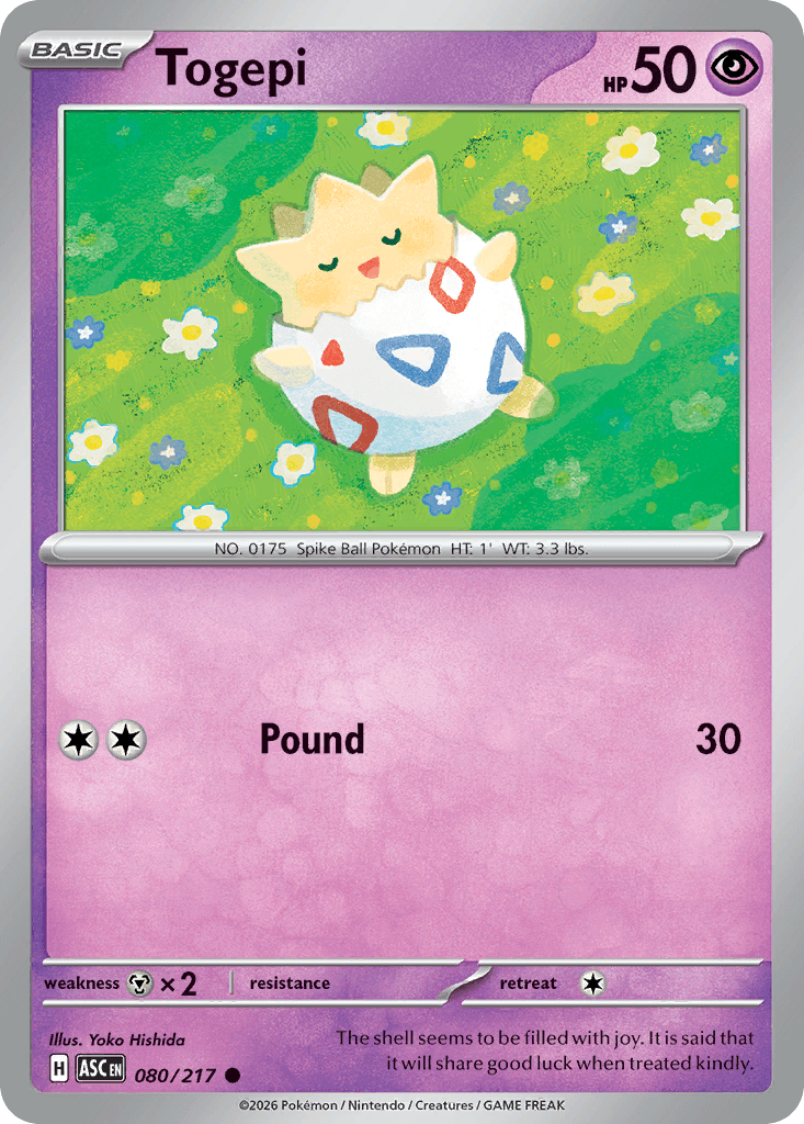 Togepi Ascended Heroes card