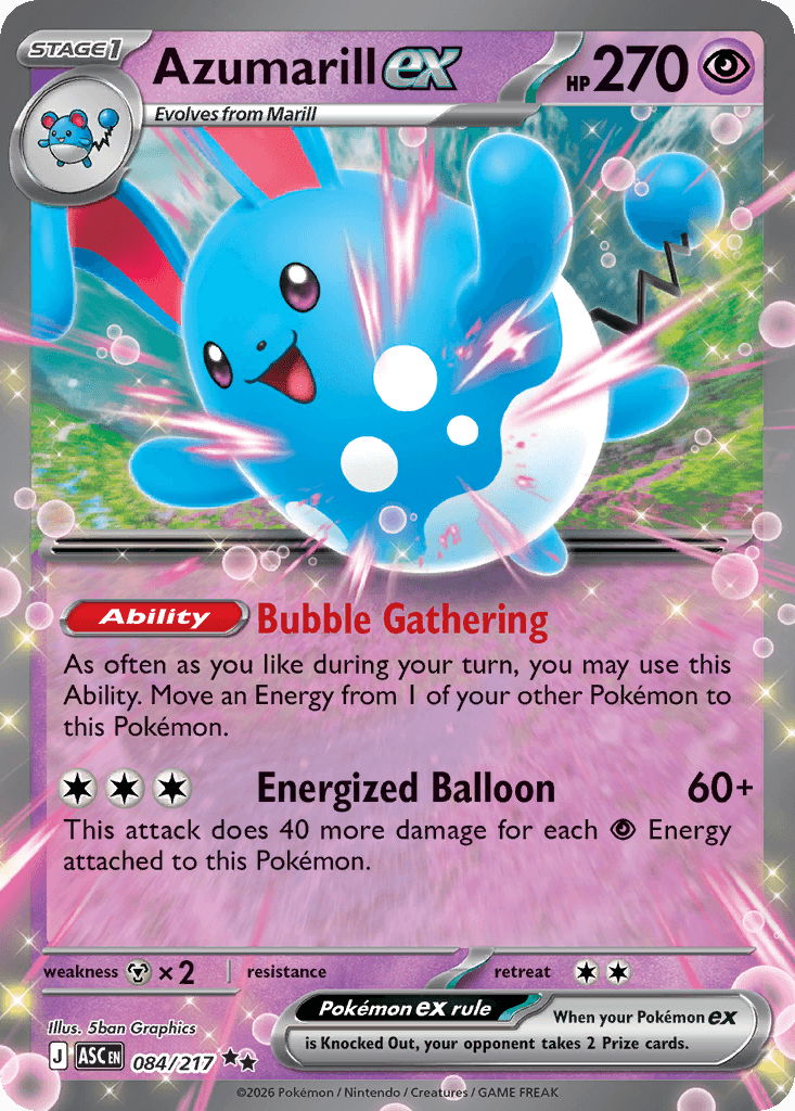 Azumarill ex Ascended Heroes card
