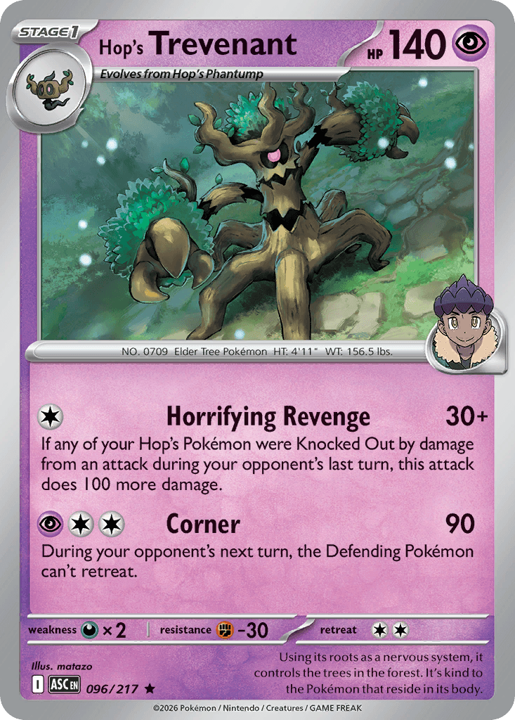 Hop's Trevenant Ascended Heroes card