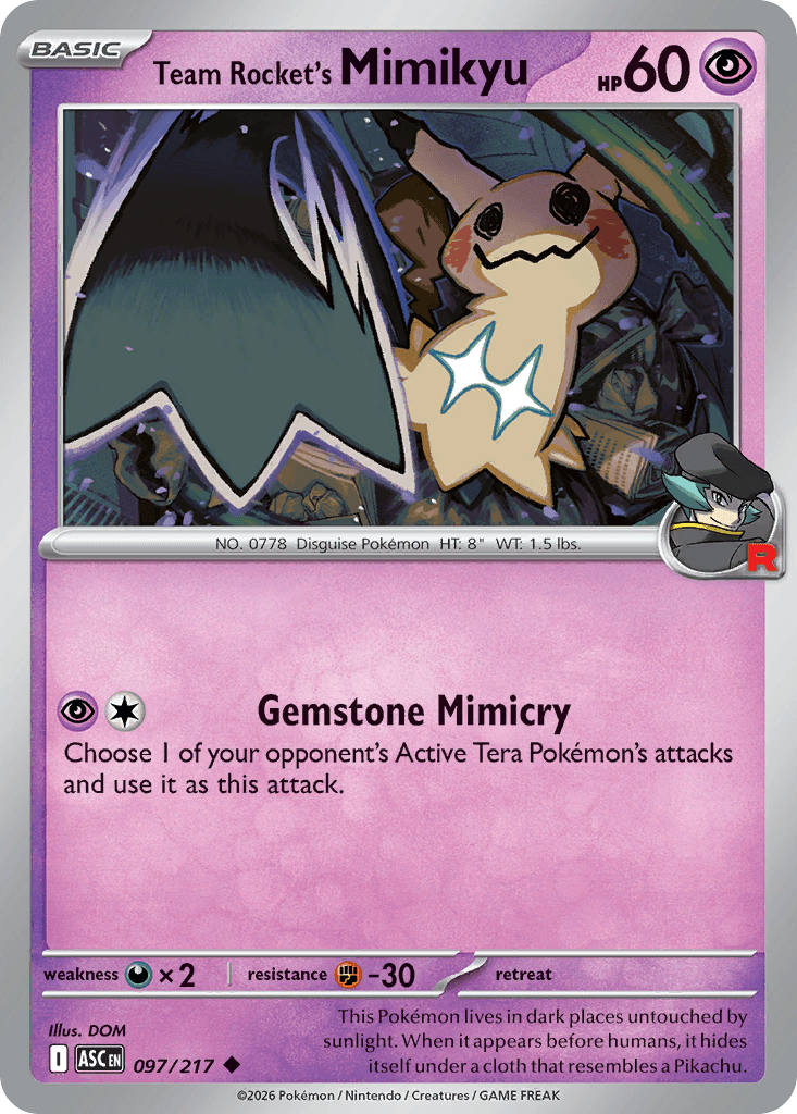 Team Rocket's Mimikyu Ascended Heroes card
