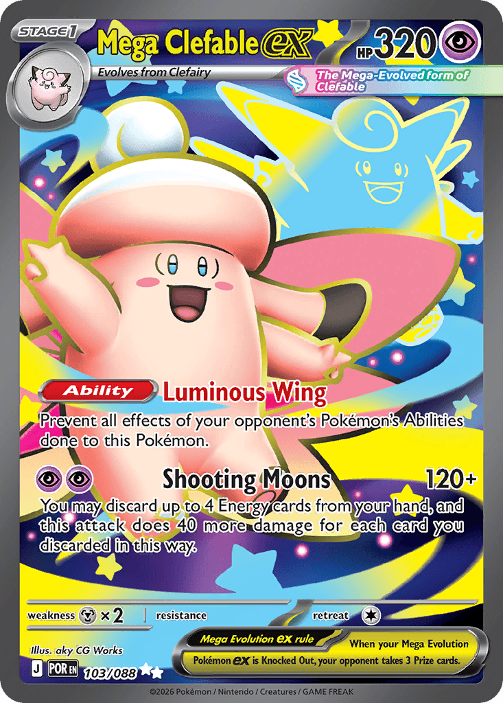 Mega Clefable ex Perfect Order card
