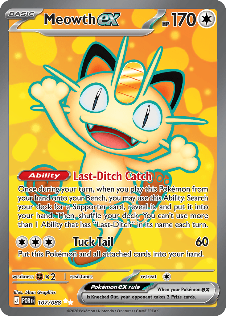 Meowth ex Perfect Order card