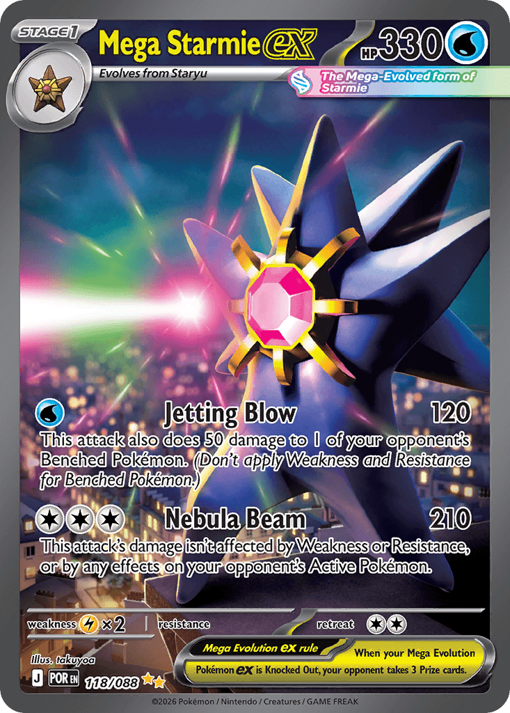 Mega Starmie ex Perfect Order card