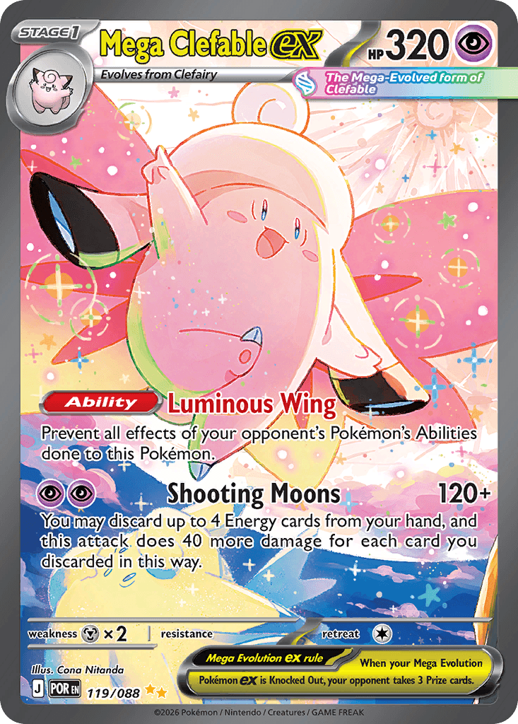 Mega Clefable ex Perfect Order card