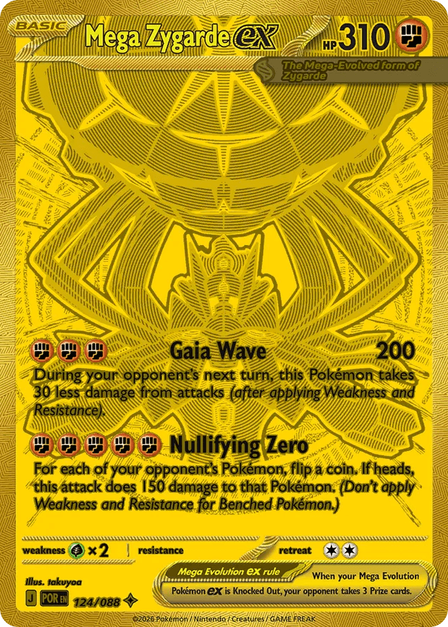 Mega Zygarde ex Perfect Order card