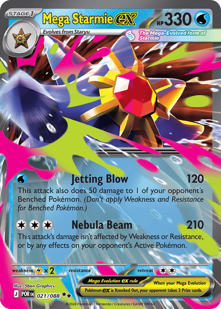 Mega Starmie ex Perfect Order card