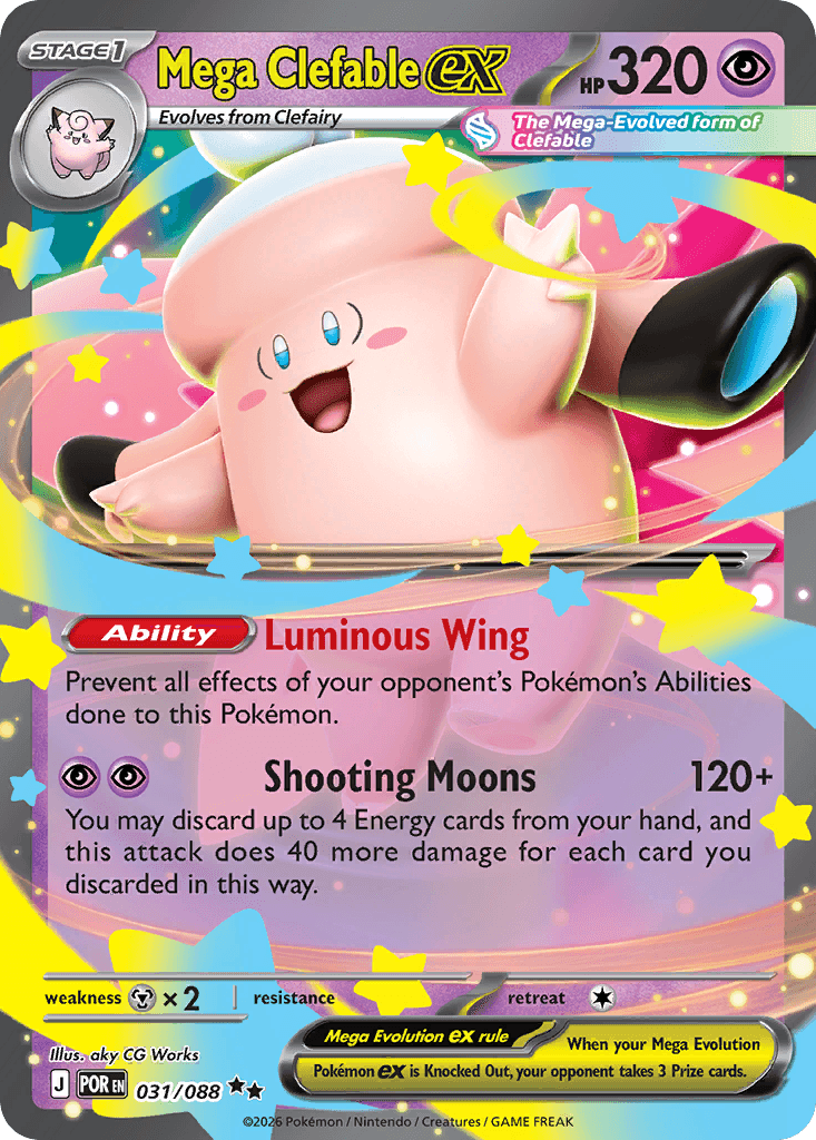 Mega Clefable ex Perfect Order card