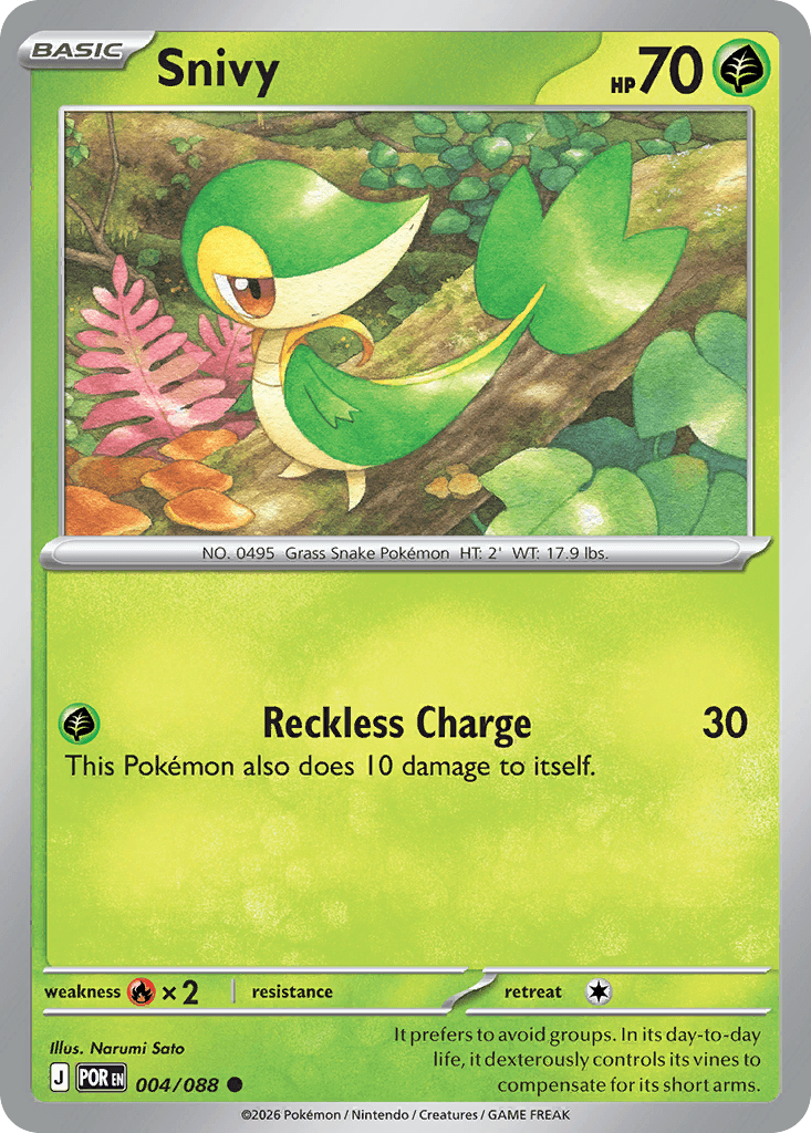 Snivy Perfect Order card