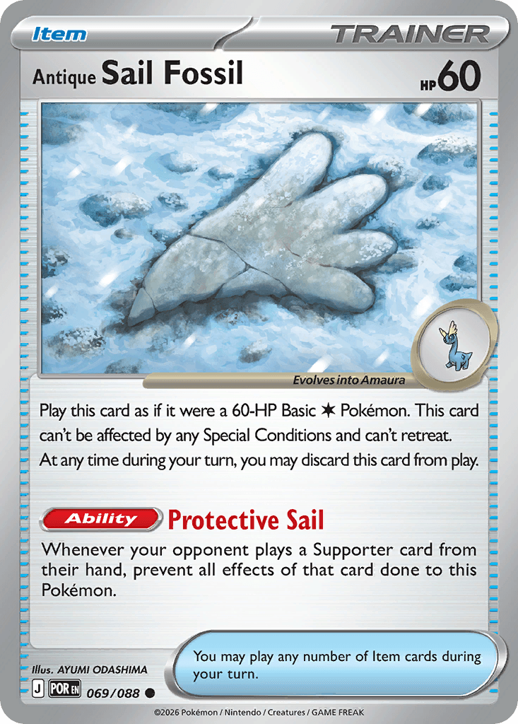 Antique Sail Fossil Perfect Order card