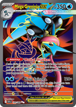 Mega Greninja ex Chaos Rising card