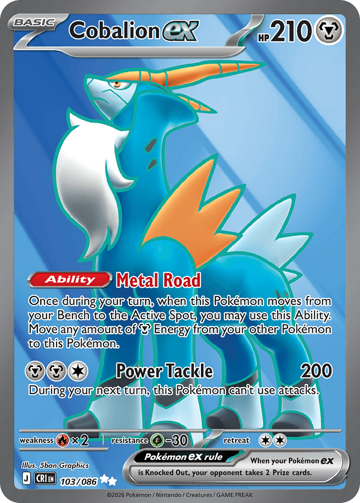 Cobalion ex Chaos Rising card