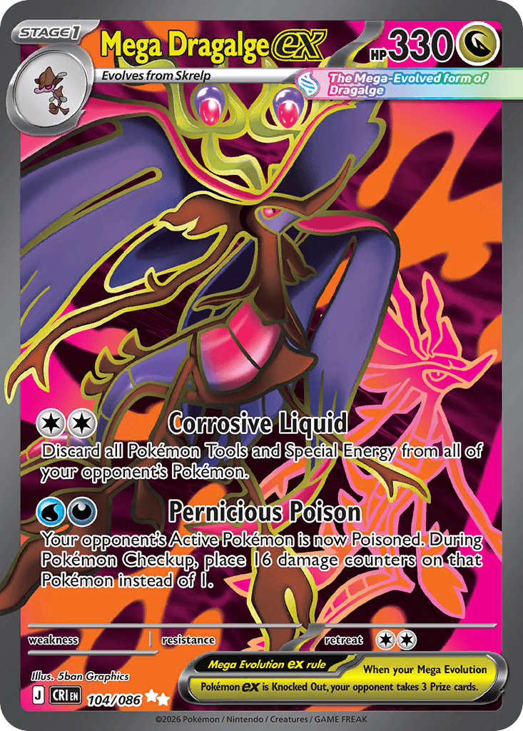 Mega Dragalge ex Chaos Rising card
