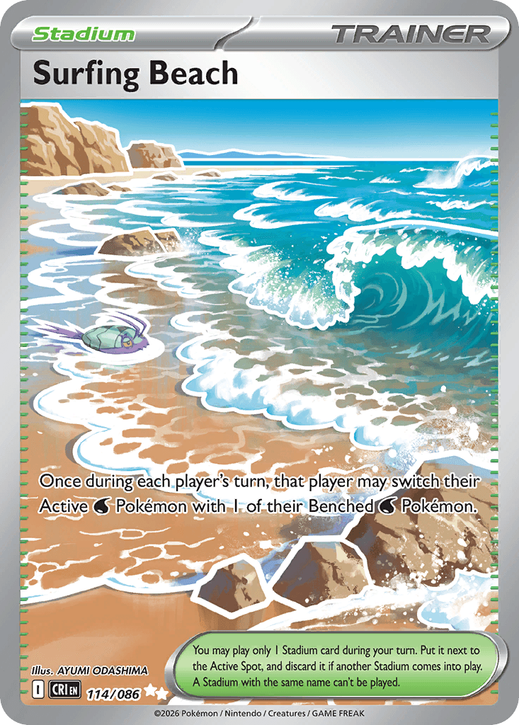 Surfing Beach Chaos Rising card