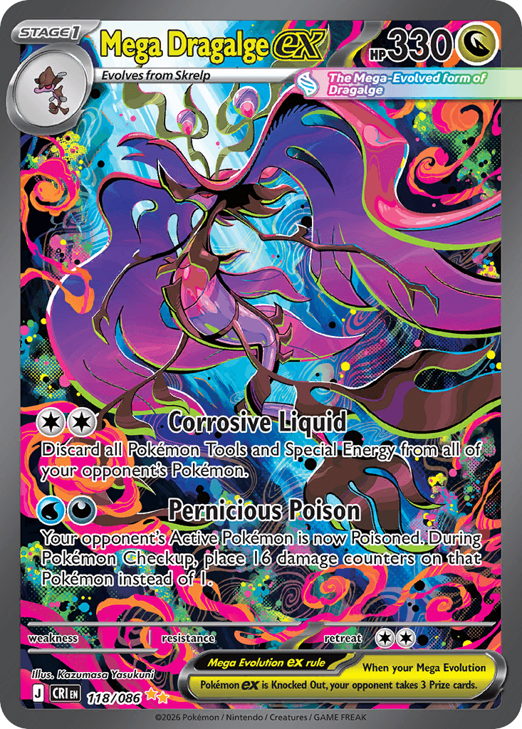Mega Dragalge ex Chaos Rising card