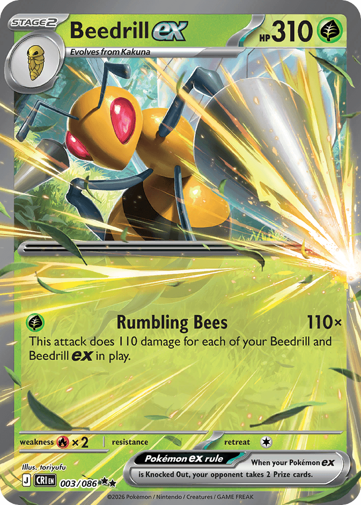 Beedrill ex Chaos Rising card