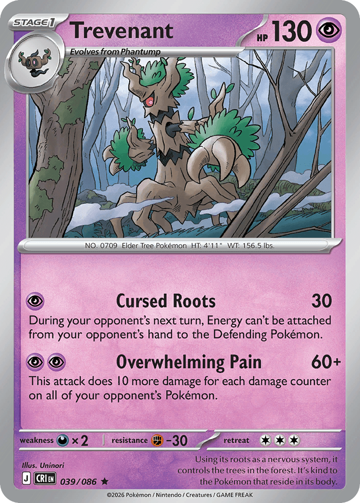 Trevenant Chaos Rising card