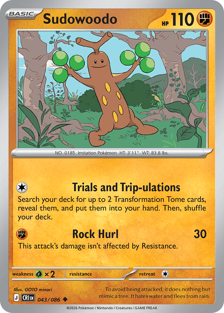 Sudowoodo Chaos Rising card