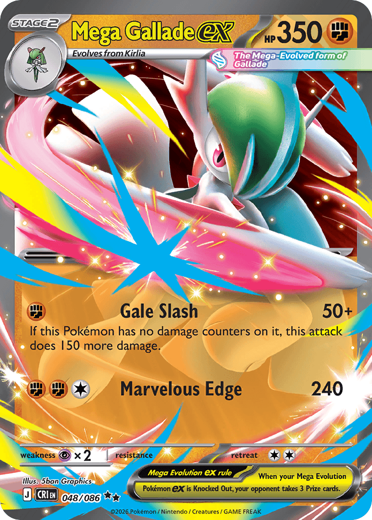 Mega Gallade ex Chaos Rising card