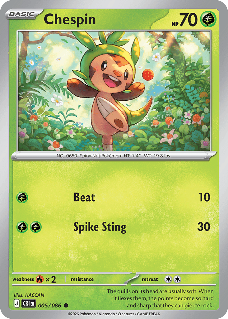 Chespin Chaos Rising card
