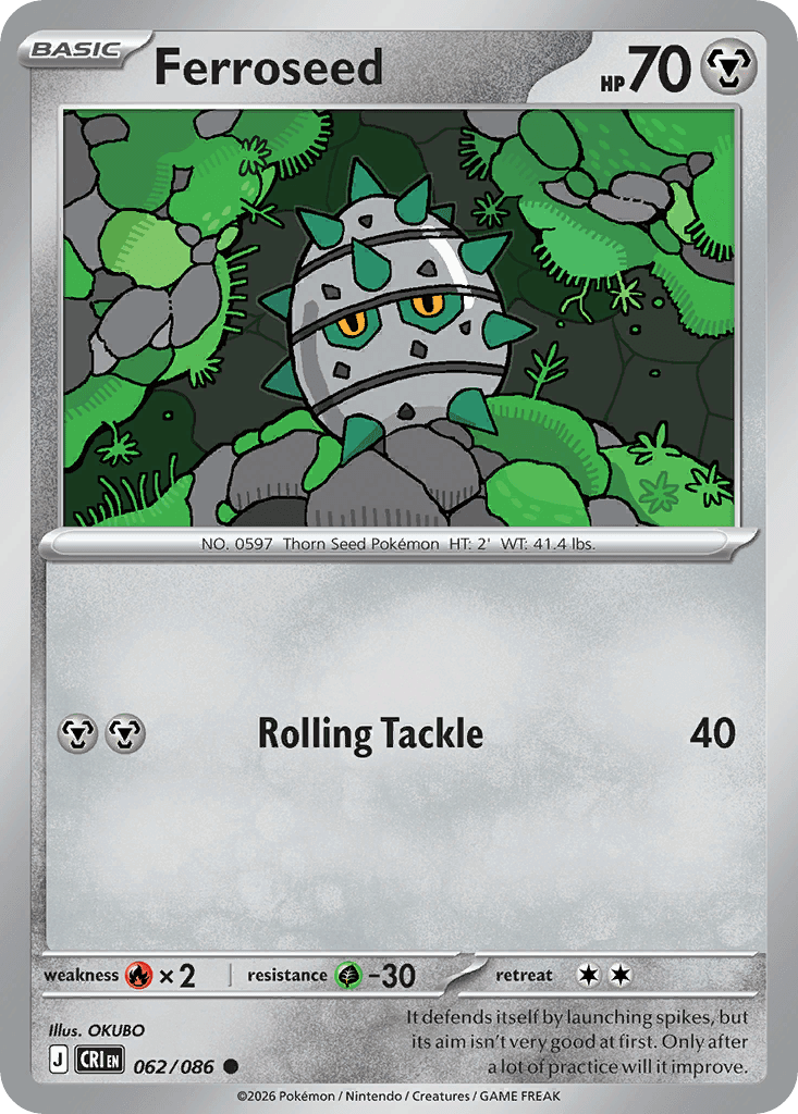 Ferroseed Chaos Rising card