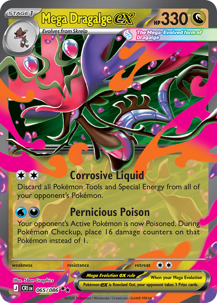 Mega Dragalge ex Chaos Rising card