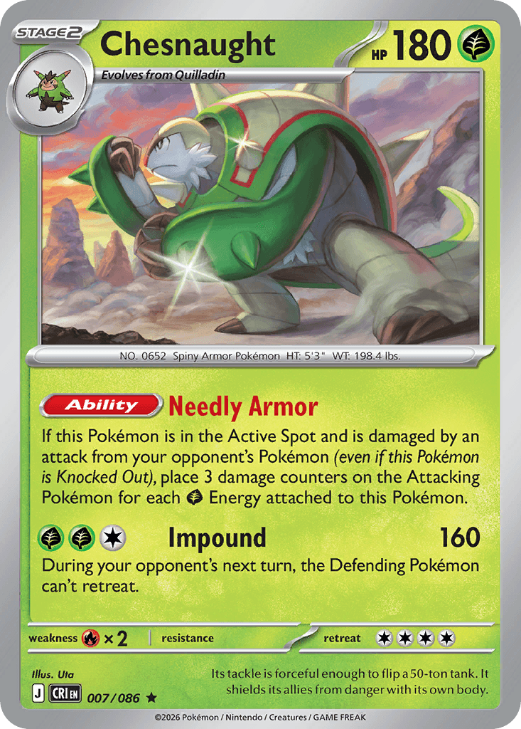 Chesnaught Chaos Rising card