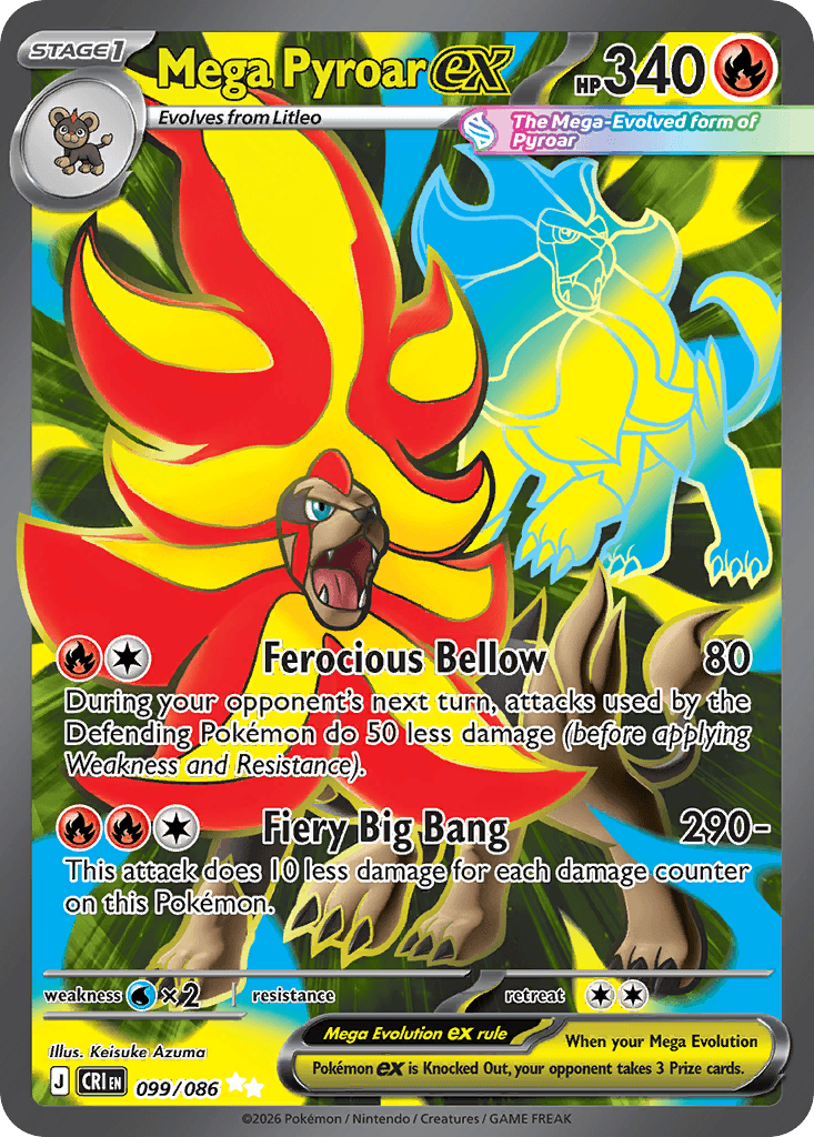 Mega Pyroar ex Chaos Rising card