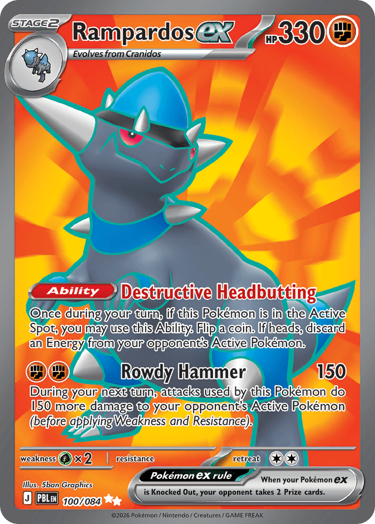 Rampardos ex Pitch Black card