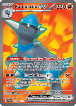 Rampardos ex Pitch Black card
