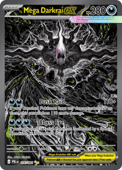 Mega Darkrai ex Pitch Black card