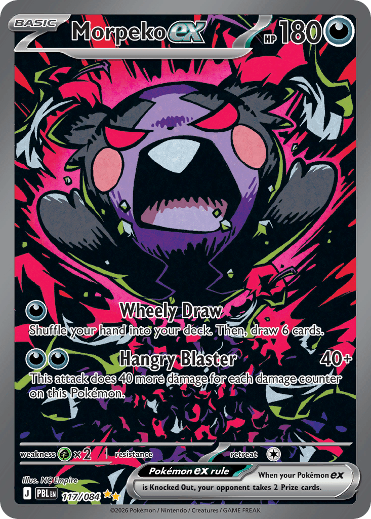 Morpeko ex Pitch Black card