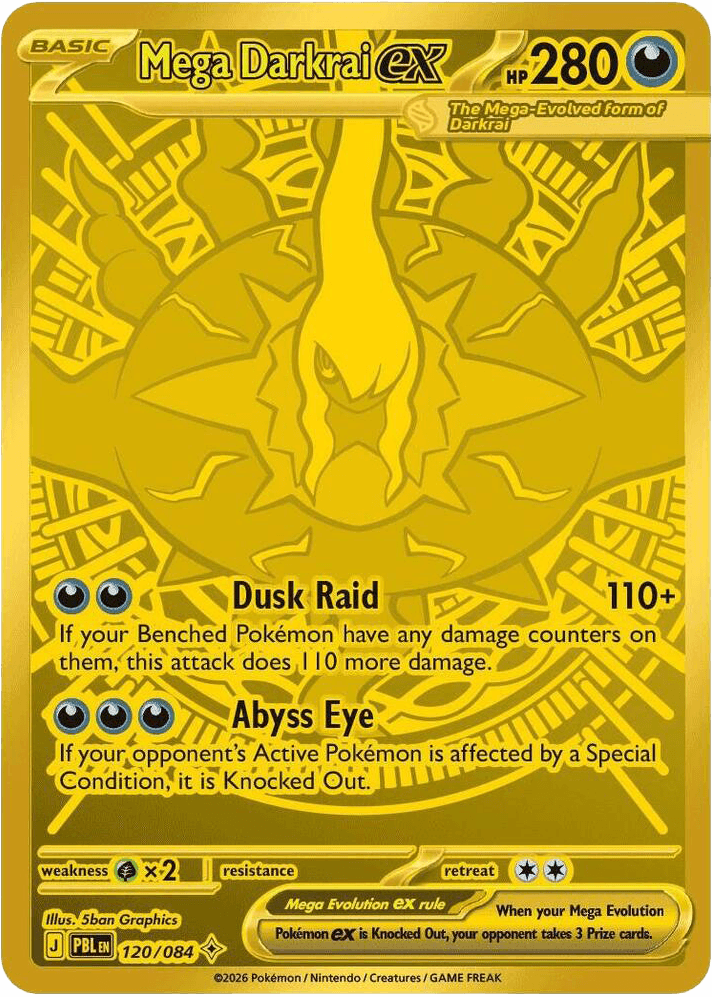 Mega Darkrai ex Pitch Black card