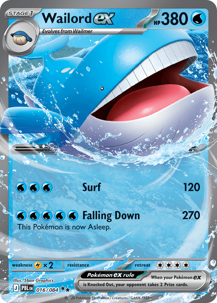 Wailord ex Pitch Black card