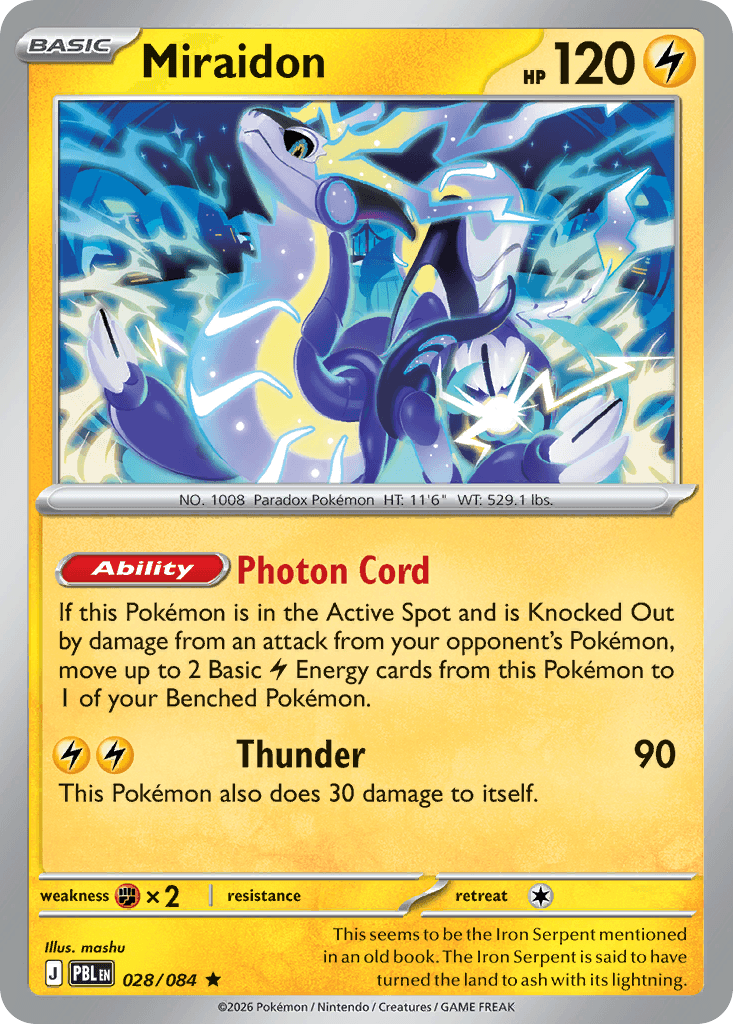Miraidon Pitch Black card