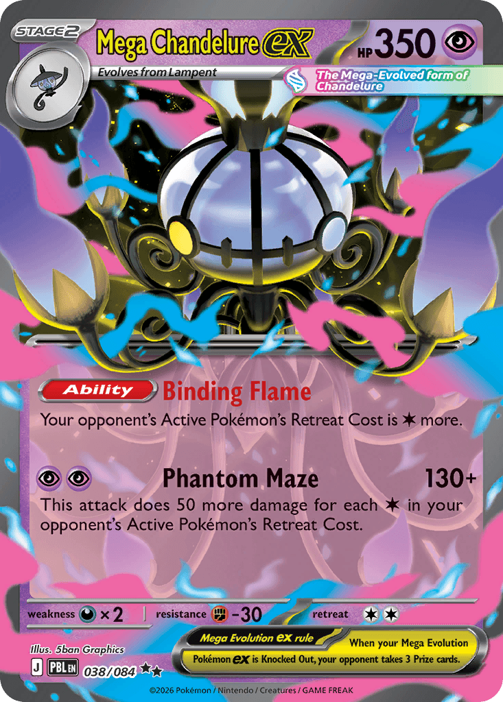 Mega Chandelure ex Pitch Black card