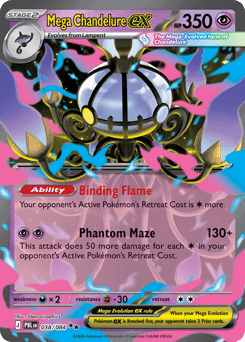 Mega Chandelure ex Pitch Black card