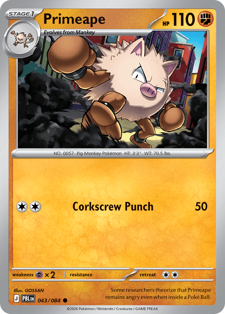 Primeape Pitch Black card