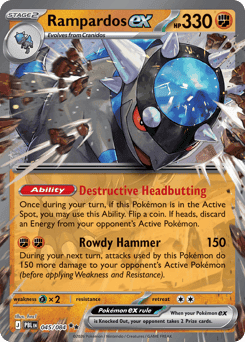 Rampardos ex Pitch Black card