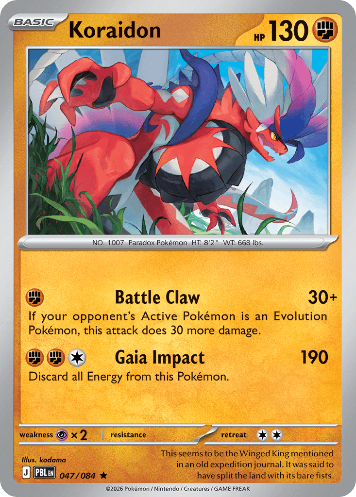 Koraidon Pitch Black card