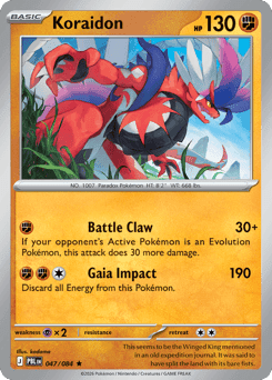 Koraidon Pitch Black card