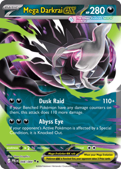 Mega Darkrai ex Pitch Black card