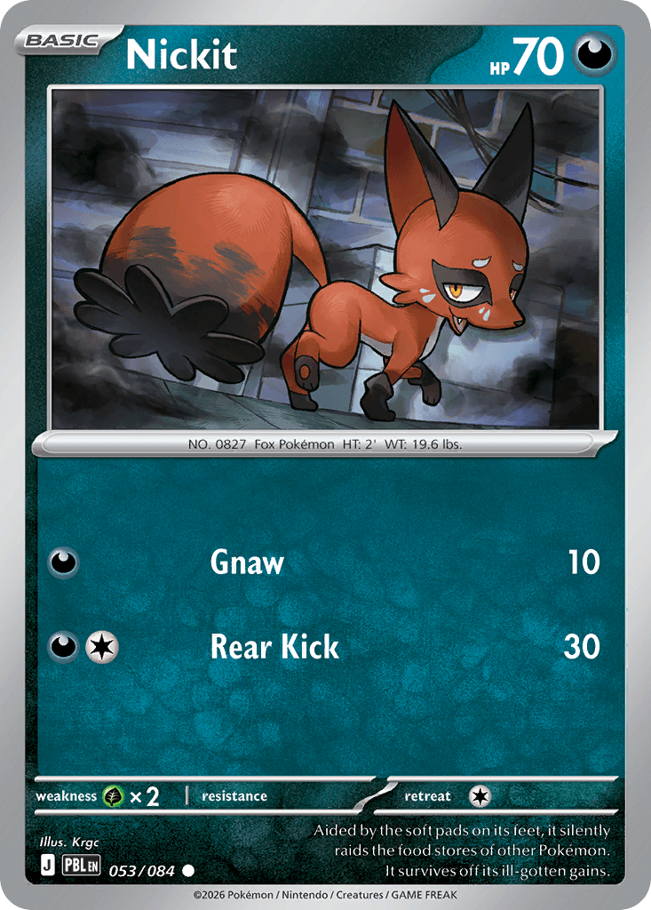 Nickit Pitch Black card