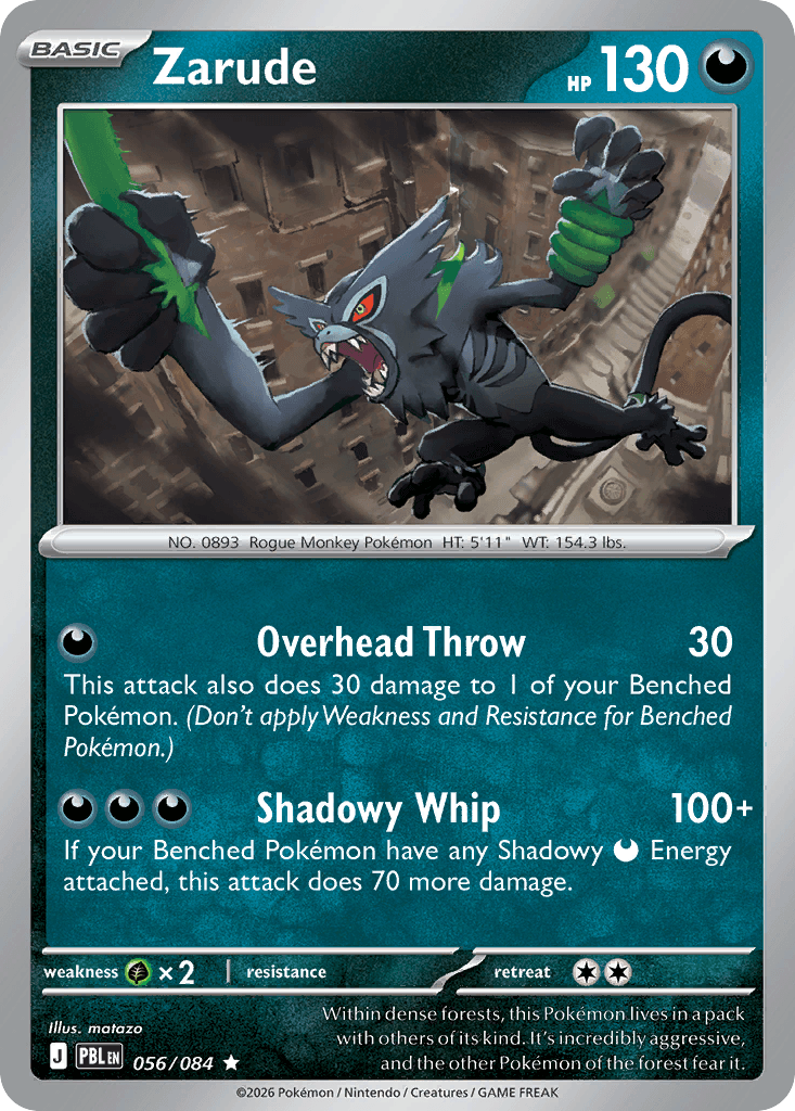 Zarude Pitch Black card