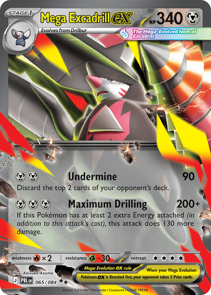 Mega Excadrill ex Pitch Black card