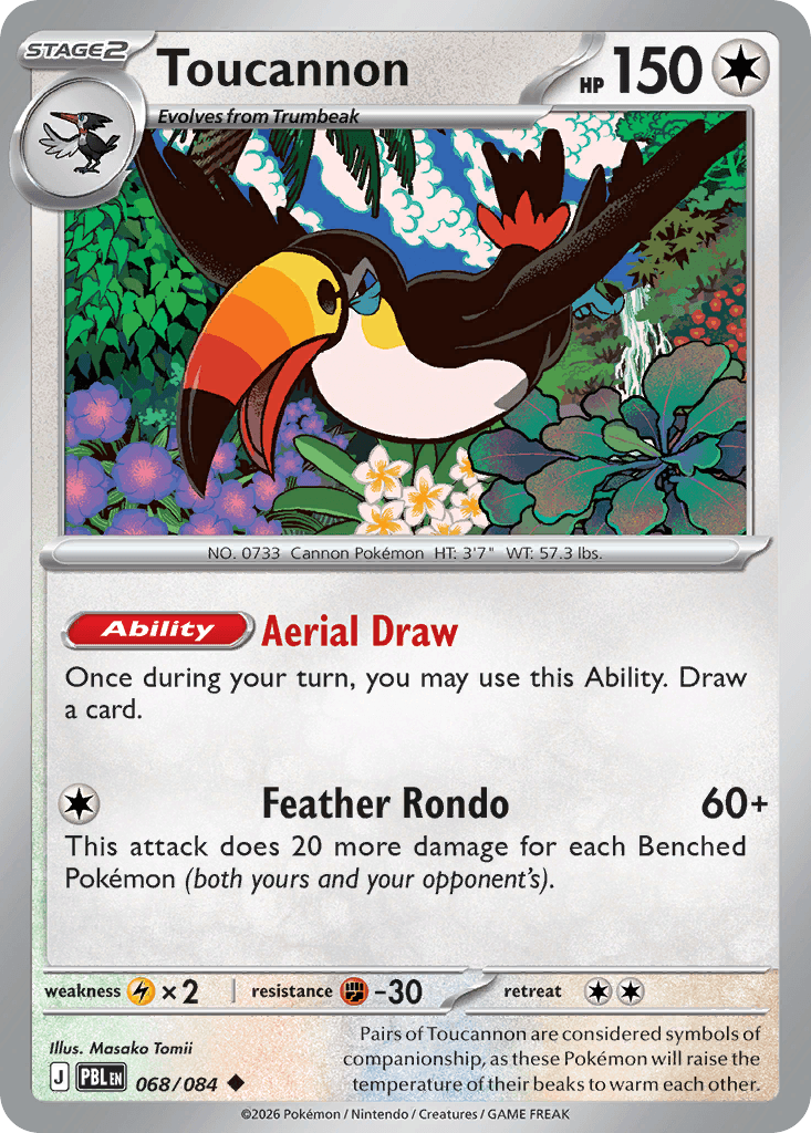 Toucannon Pitch Black card